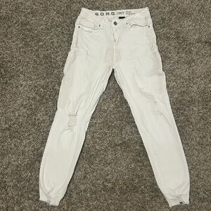 White Distressed Jeans